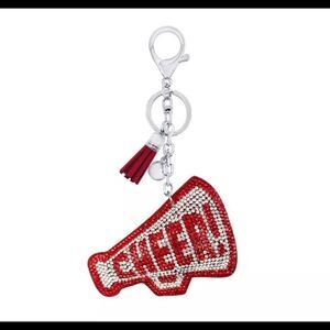 CHEER  RHINESTONE RED KEYRING‎